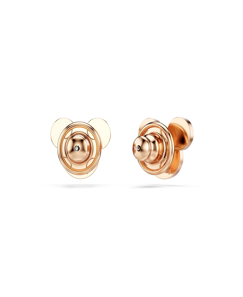 Swarovski Rose Gold-Tone Plated Black Crystals Earrings