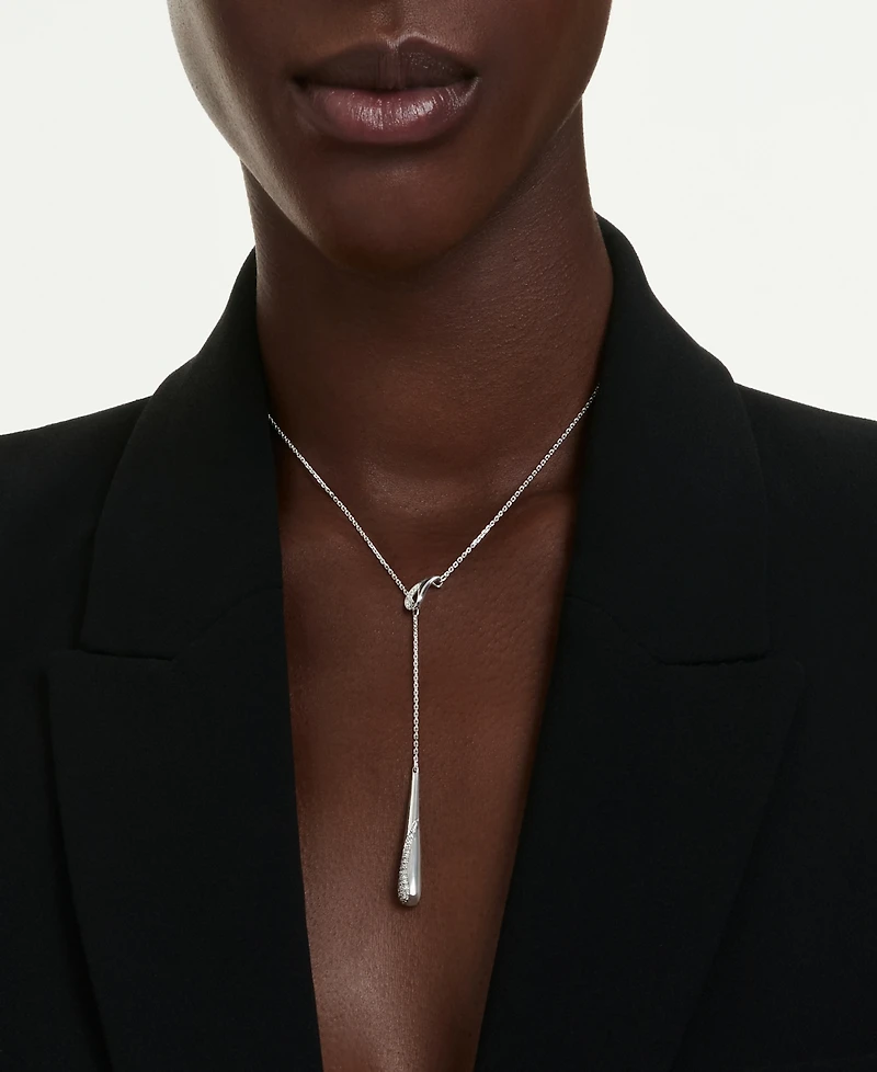 Swarovski Sterling Silver-Plated White Crystals Necklace
