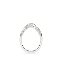 Swarovski Sterling Silver-Plated White Crystals Ring