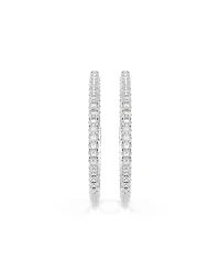 Swarovski Sterling Silver-Plated White Crystals Earrings
