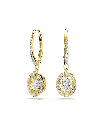Swarovski Gold-Tone Plated White Crystals Earrings
