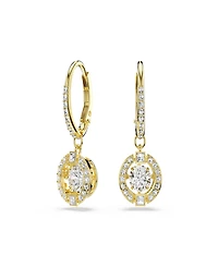 Swarovski Gold-Tone Plated White Crystals Earrings