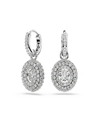 Swarovski Sterling Silver-Plated White Crystals Earrings