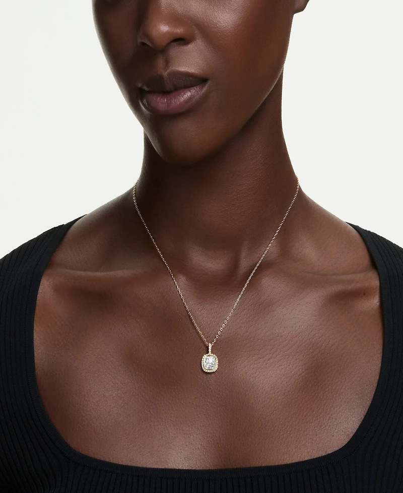 Swarovski Gold-Tone Plated White Crystals Necklace