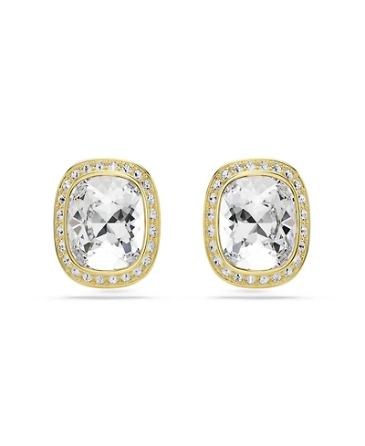 Swarovski Gold-Tone Plated White Crystals Earrings