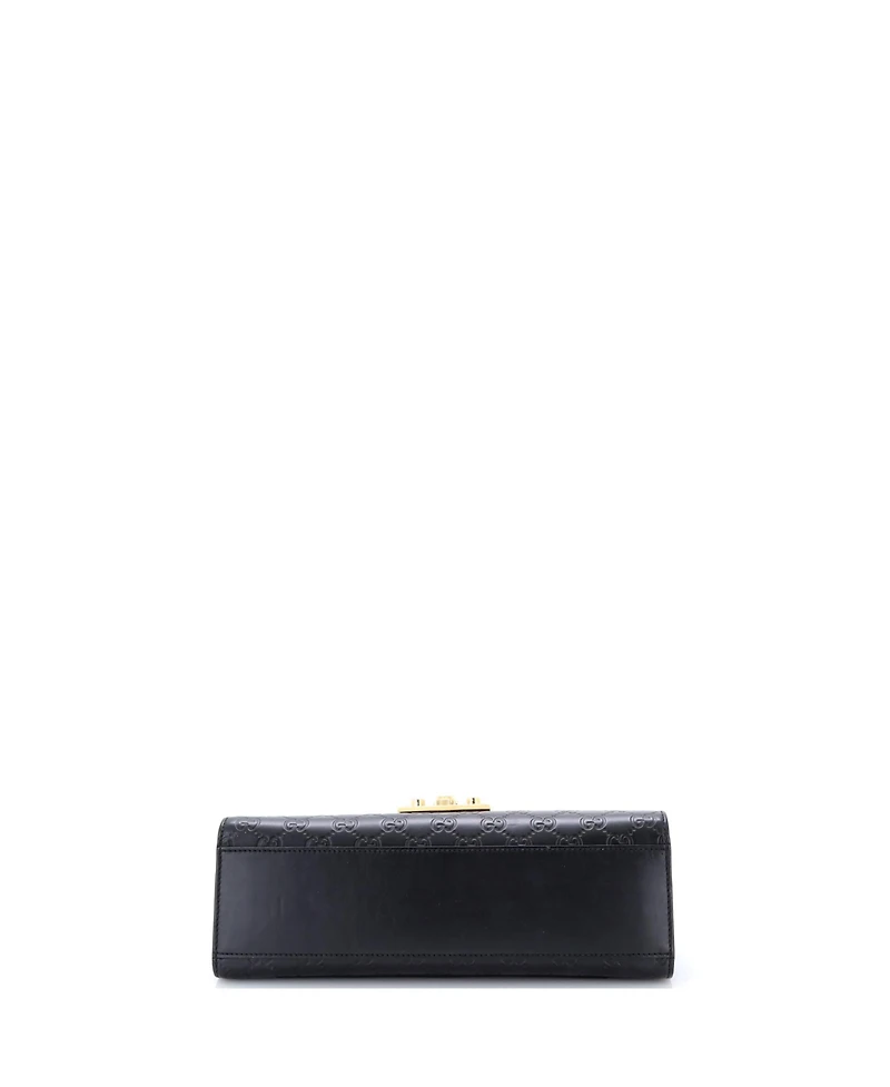 Pre-Owned Gucci Medium Padlock Shoulder Bag Guccissima Leather