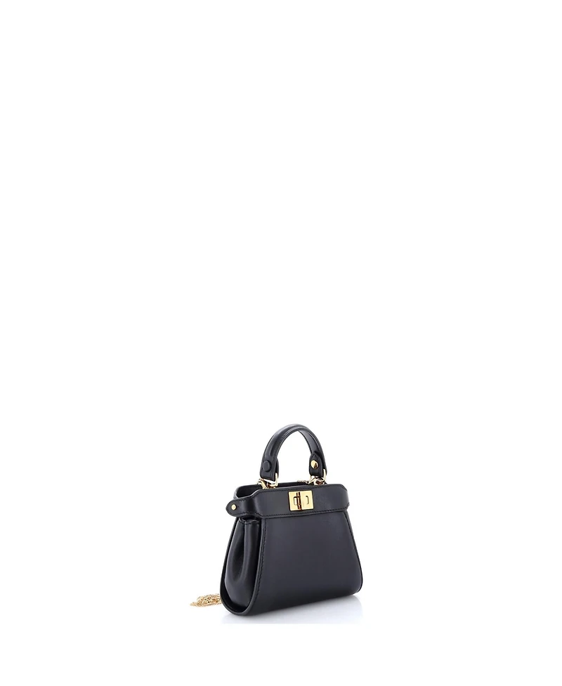 Pre-Owned Fendi Nano Peekaboo Bag Leather