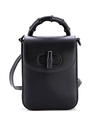 Pre-Owned Gucci Mini Bamboo Top Handle Backpack Leather