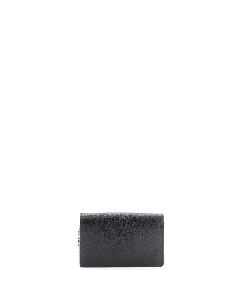 Pre-Owned Gucci Mini Petite Gg Marmont Chain Wallet Leather