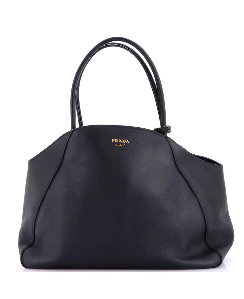 Pre-Owned Prada Large Open Tote Soft Grain Leather