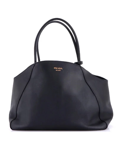 Pre-Owned Prada Large Open Tote Soft Grain Leather