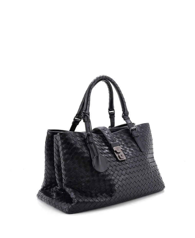 Pre-Owned Bottega Veneta Medium Roma Bag Intrecciato Nappa