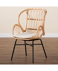 bali & pari Caelia 38.4" Rattan Modern Bohemian Chair