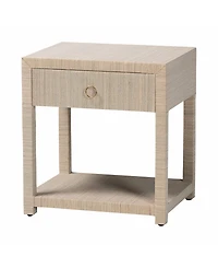bali & pari Nata 24" Natural Grasscloth 1-Drawer Nightstand