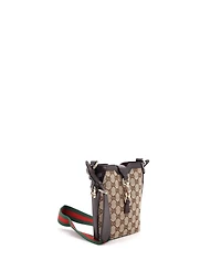 Pre-Owned Gucci Mini Bucket Bag Gg Canvas with Leather
