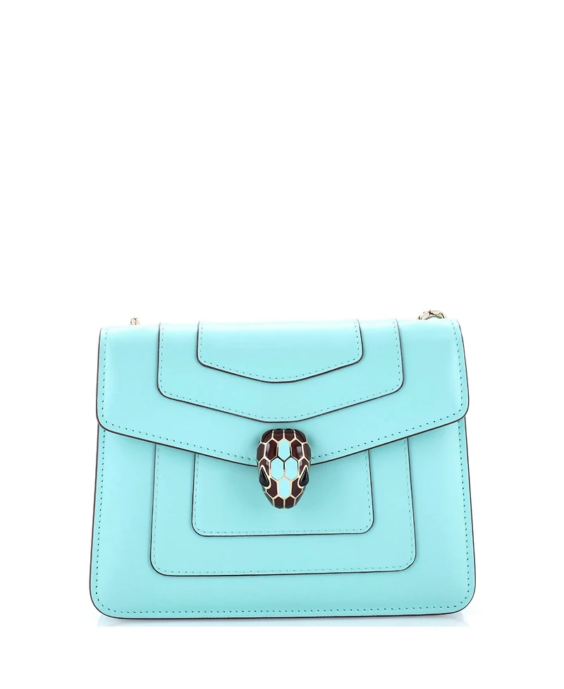Pre-Owned Bvlgari Small Serpenti Forever Square Shoulder Bag Leather