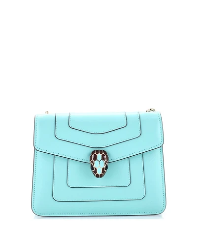 Pre-Owned Bvlgari Small Serpenti Forever Square Shoulder Bag Leather