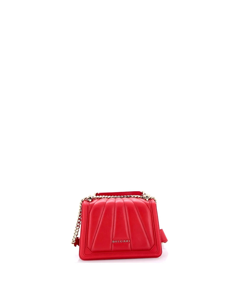 Pre-Owned Bvlgari Mini Serpenti Diamond Blast Shoulder Bag Quilted Leather