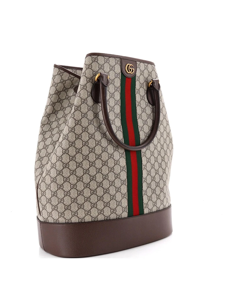 Pre-Owned Gucci Savoy Duffle Bag Gg Coated Canvas