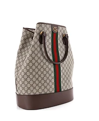 Pre-Owned Gucci Savoy Duffle Bag Gg Coated Canvas