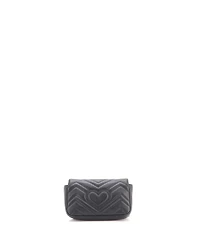 Pre-Owned Gucci Super Mini Gg Marmont Flap Bag Matelasse Leather