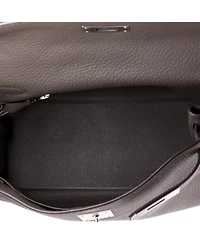 Pre-Owned HERMES Kelly Handbag Clemence with Palladium Hardware