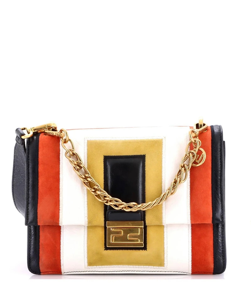 Pre-Owned Fendi Medium Kan U Shoulder Bag Leather