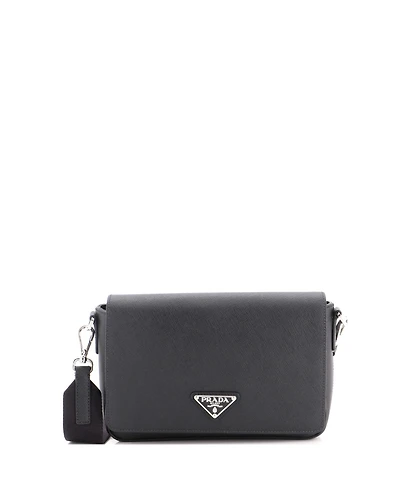 Pre-Owned Prada Flap Messenger Bag Saffiano Leather
