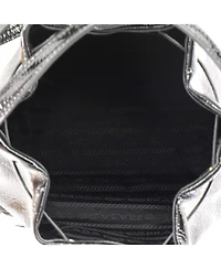 Pre-Owned Prada Small Drawstring Pocket Bucket Bag Patent