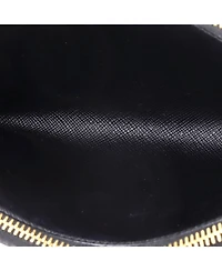 Pre-Owned Prada Mini Double Zip Wallet on Chain Crossbody Saffiano Leather