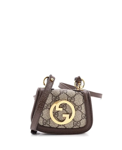 Pre-Owned Gucci Blondie Nm Card Case Wallet with Strap Gg Coated Canvas