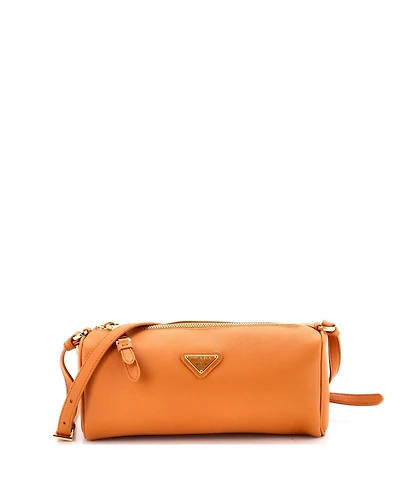 Pre-Owned Prada Zip Buckle Pouch Shoulder Bag Leather
