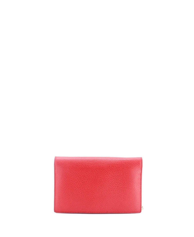 Pre-Owned Gucci Interlocking Wallet on Chain Leather