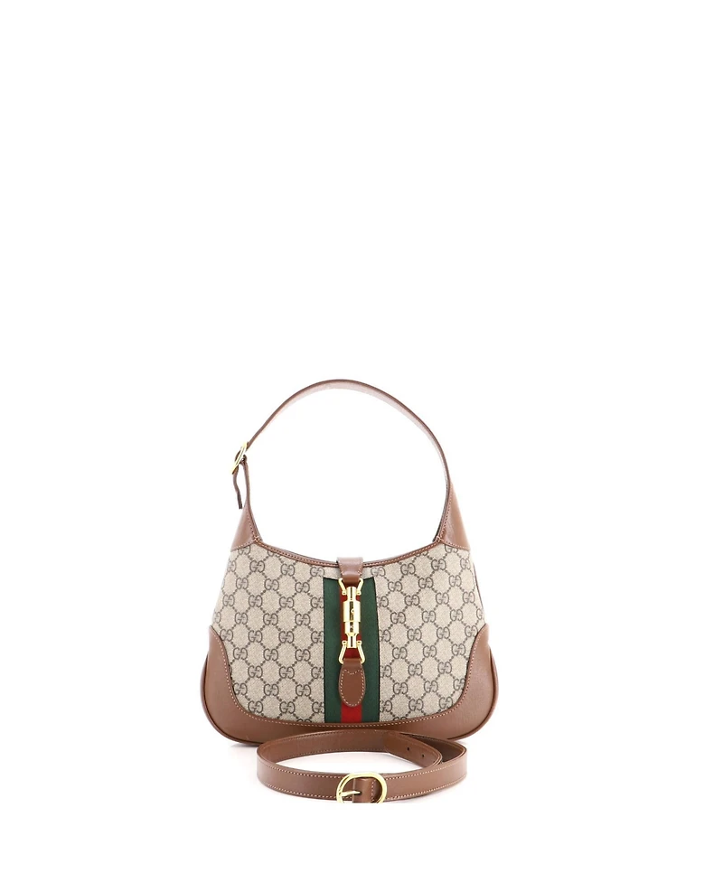 Pre-Owned Gucci Small Jackie 1961 Hobo Gg Coated Canvas