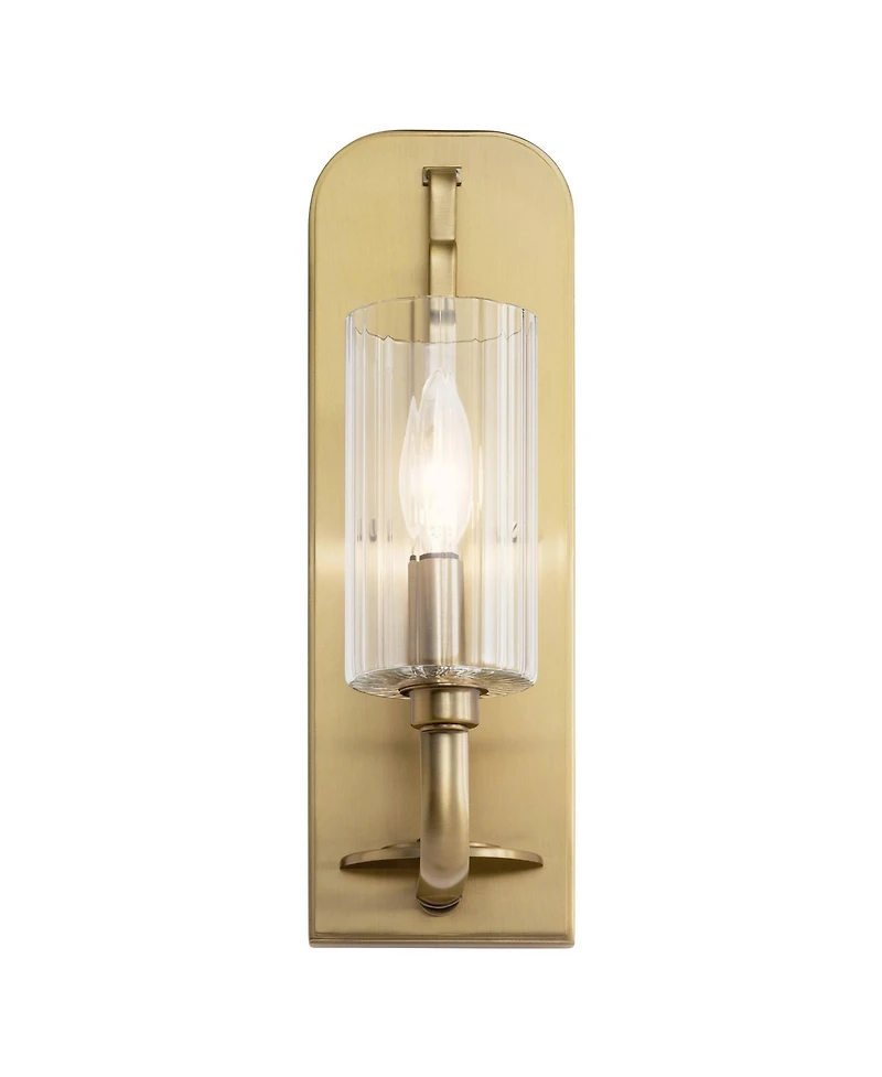 Kichler Kimrose 14" High Brushed Natural Brass Wall Sconce
