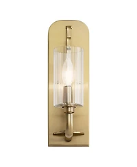 Kichler Kimrose 14" High Brushed Natural Brass Wall Sconce