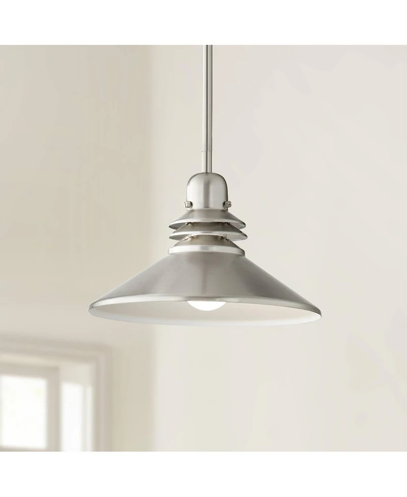 Kichler Grenoble 11" Wide Brushed Nickel 1-Light Modern Mini Pendant