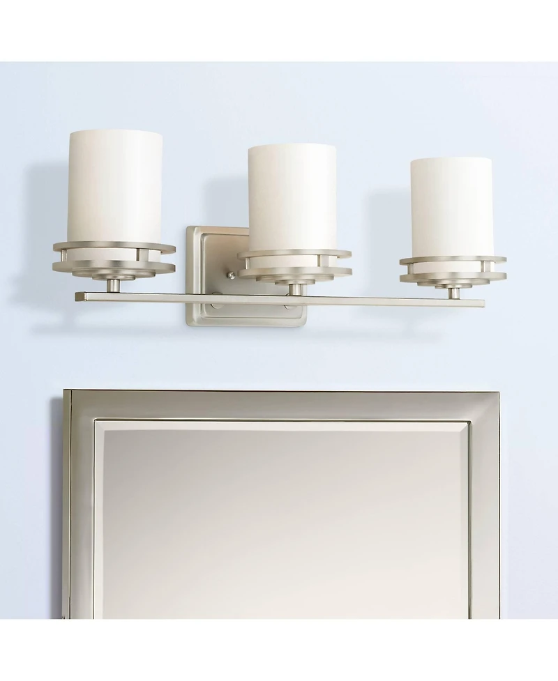 Kichler Hendrik Nickel 24" Wide 3-Light Bathroom Light Fixture
