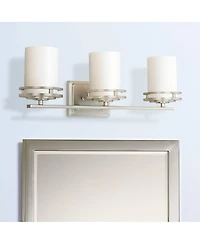 Kichler Hendrik Nickel 24" Wide 3-Light Bathroom Light Fixture