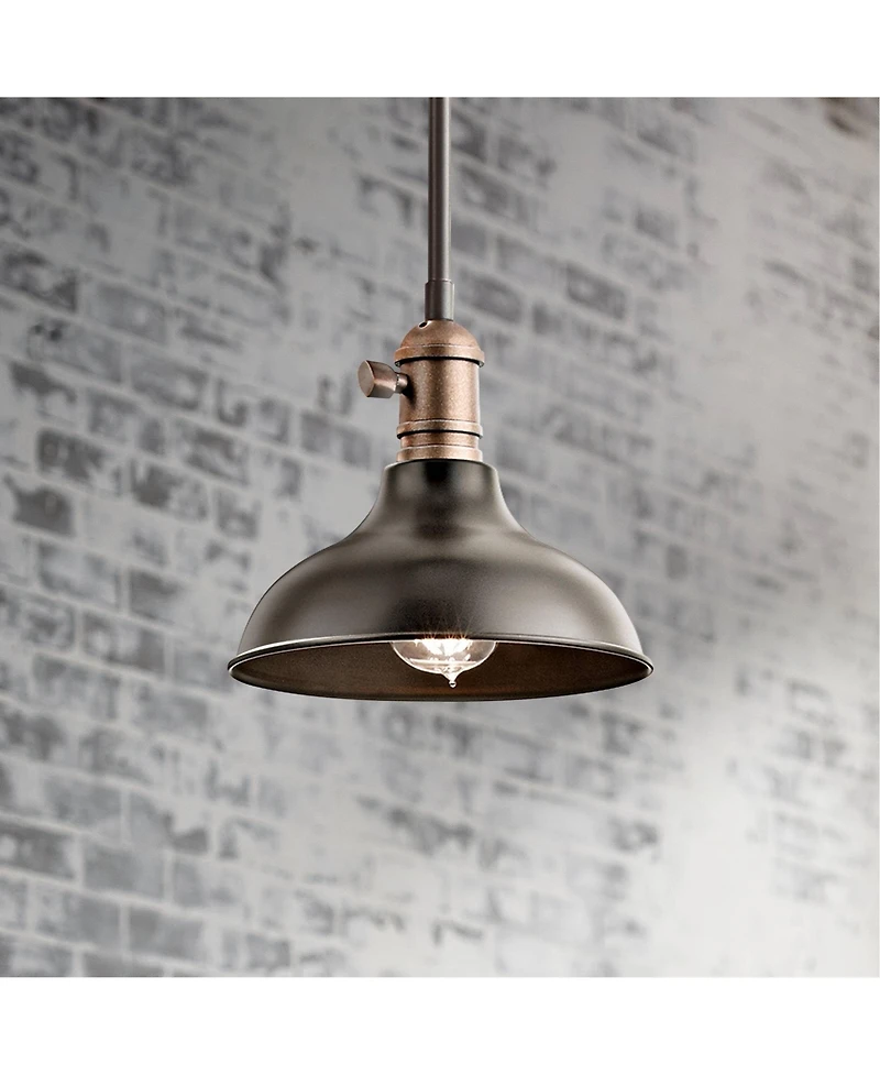 Kichler Cobson 8" Wide Bronze Wall Sconce Convertible Mini Pendant