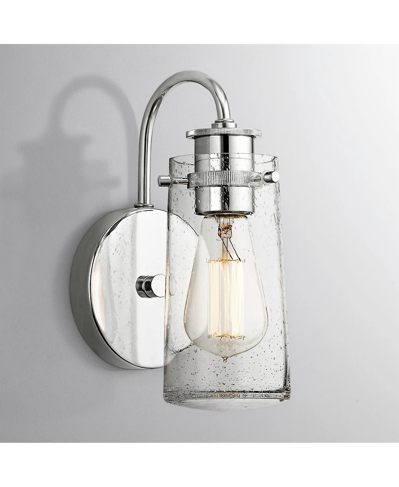 Kichler Braelyn Chrome 9" High Seedy Glass Wall Sconce