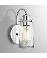 Kichler Braelyn Chrome 9" High Seedy Glass Wall Sconce