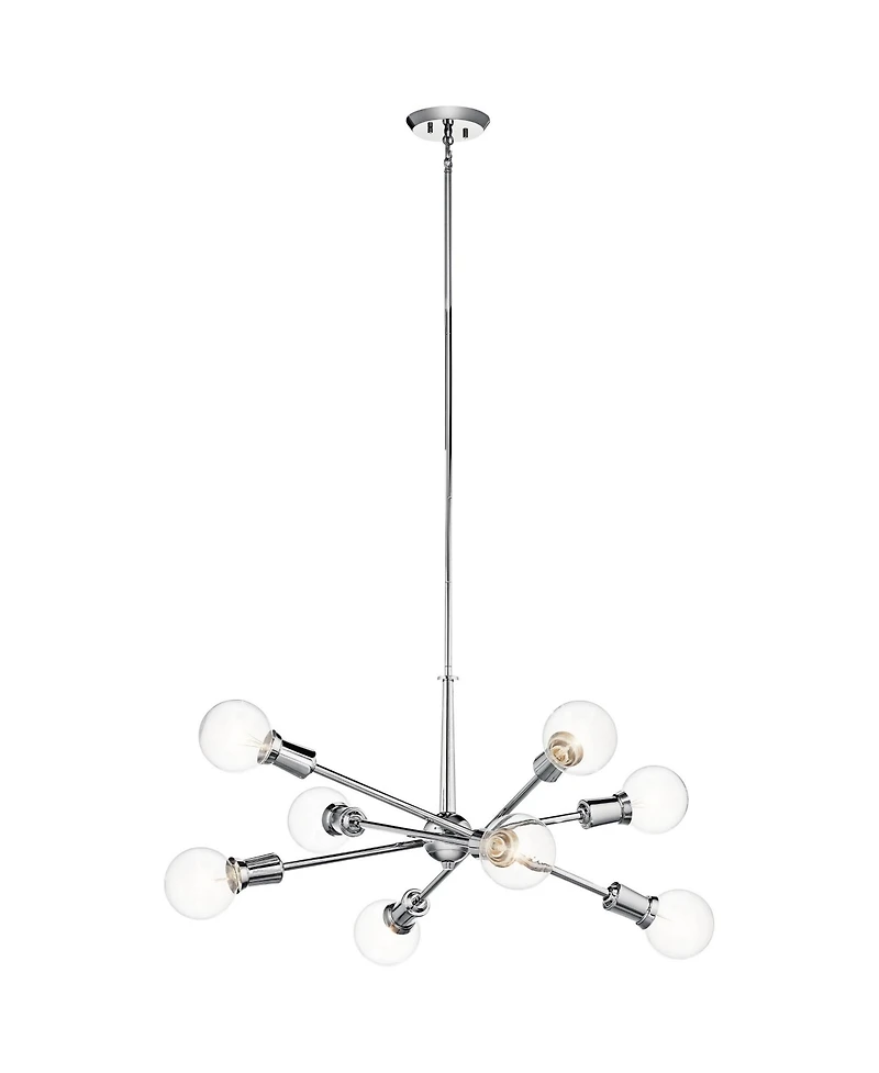 Kichler Armstrong 30" Wide Chrome Adjustable 8-Light Chandelier