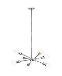 Kichler Armstrong 30" Wide Chrome Adjustable 8-Light Chandelier