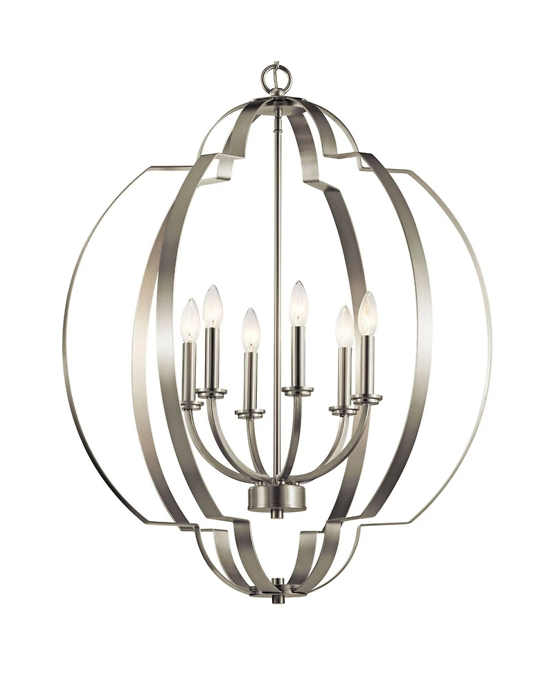 Kichler Voleta 27 3/4" Wide Brushed Nickel 6-Light Foyer Chandelier