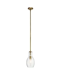 Kichler Everly 7" Wide Natural Brass Mini Pendant Light
