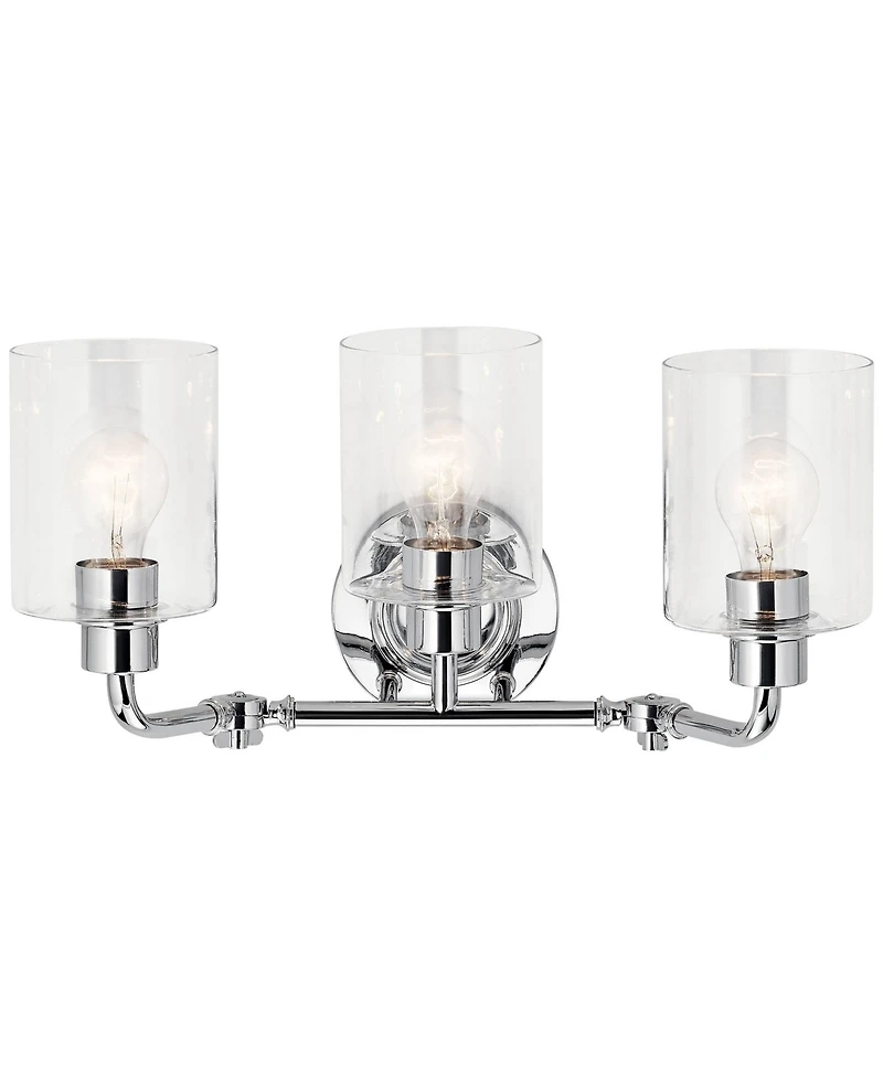 Kichler Gunnison 24" Wide Chrome 3-Light Bath Light