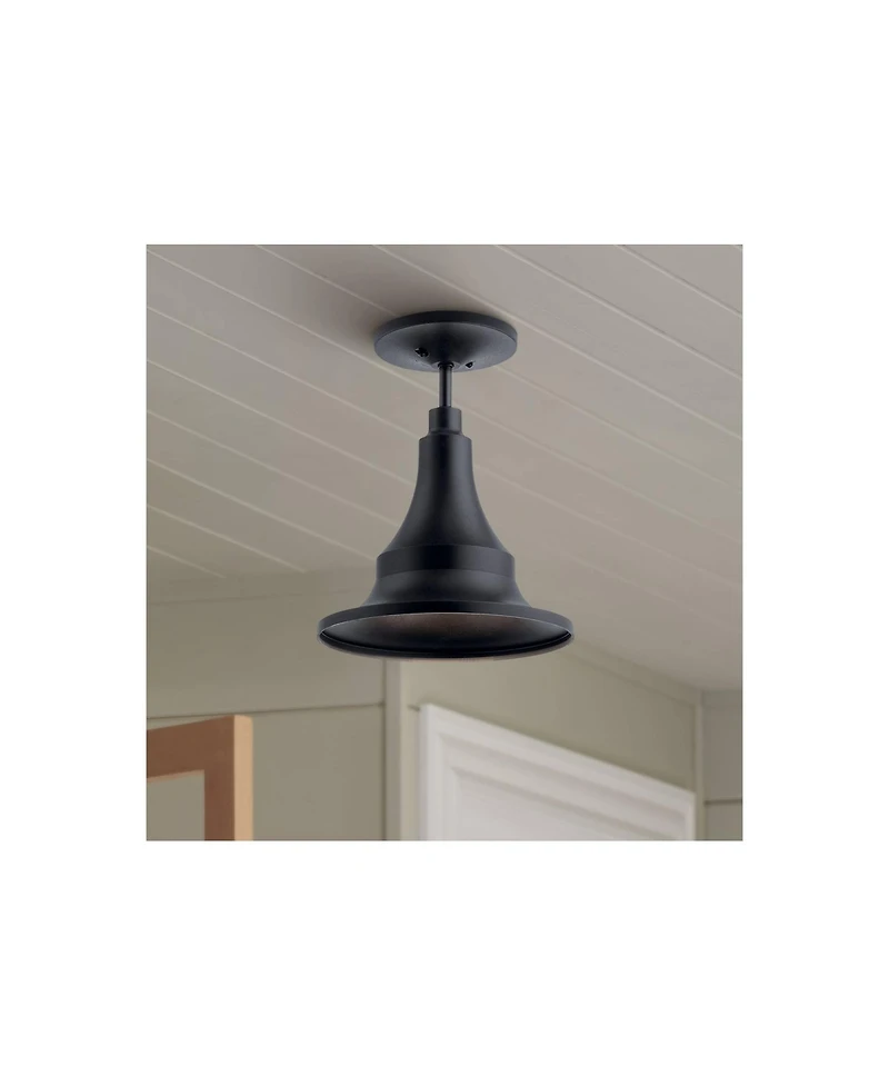 Kichler Hampshire 13 1/4" High Climates Black Outdoor Ceiling Light