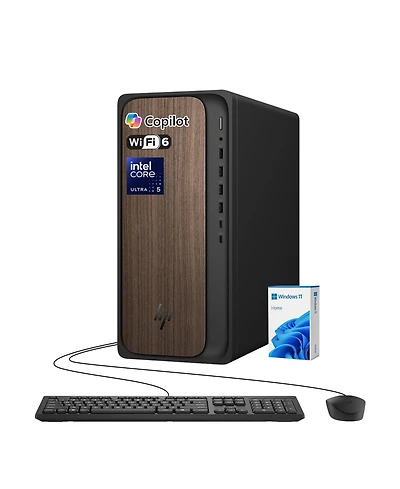 Hp OmniDesk Tower Desktop, Intel Core Ultra 5 225, Intel Graphics, 32GB DDR5, 2TB Ssd, Wi-Fi 6, Win11 Home, Black