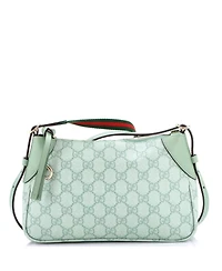 Pre-Owned Gucci Small Emblem Shoulder Bag Gg Coated Canvas with Leather